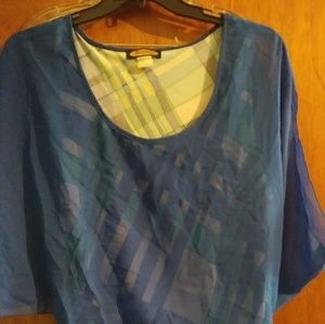Forever young abstract sheer blouse